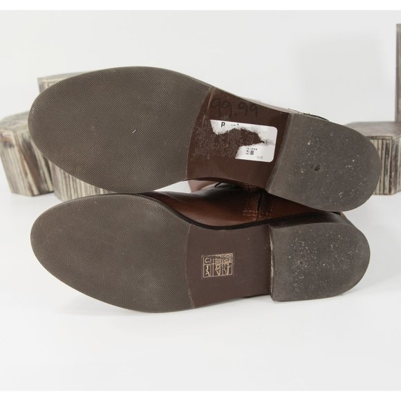 Tory Burch Rustic Brown Derby Riding Boots 5.5 - Picture 7 of 7